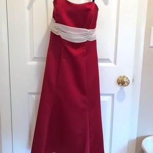 Alfred Angelo satin tea length dress